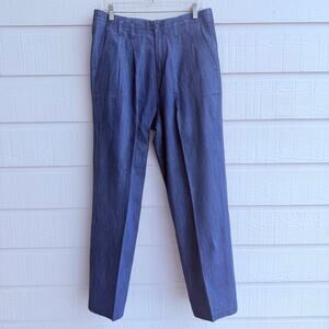 J.Crew Pleated Wide Leg Denim Pants Size 12 AJ442